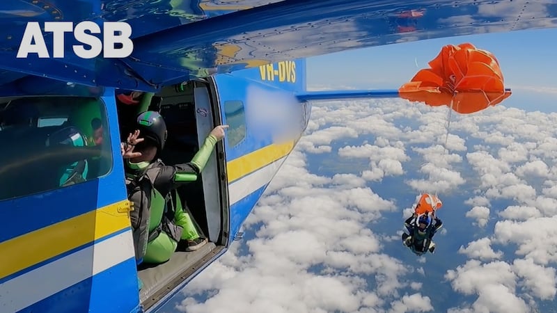 Skydiver dangles at 15,000 feet after parachute catches on plane's tail in Australia