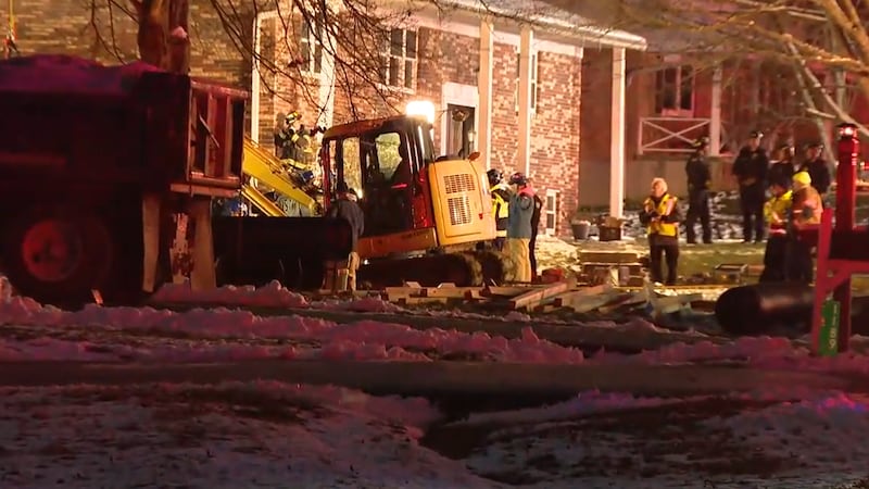 1 dead, another trapped after trench collapse