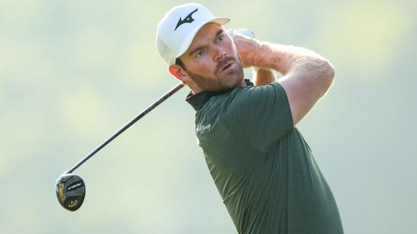 LOUISVILLE, KENTUCKY - MAY 16: Grayson Murray of the United States plays his shot from the 12th tee during the first round of the 2024 PGA Championship at Valhalla Golf Club on May 16, 2024 in Louisville, Kentucky. (Photo by Andrew Redington/Getty Images)