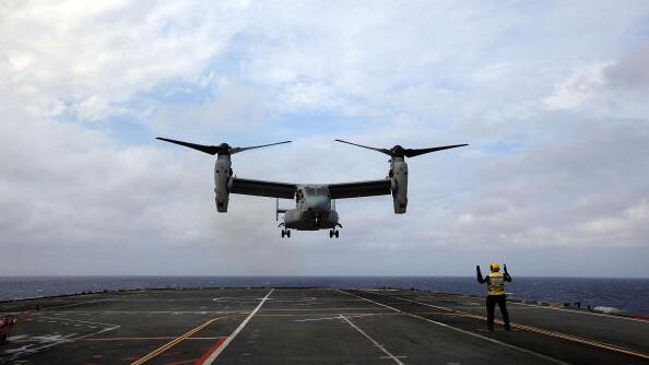 The V-22 Osprey which was carrying six people, went down about 2 miles from Yakushima island, according to the Japanese Coast Guard.