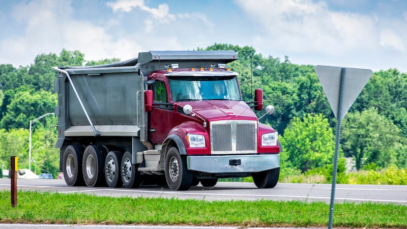 Stolen dump truck leads police on chase