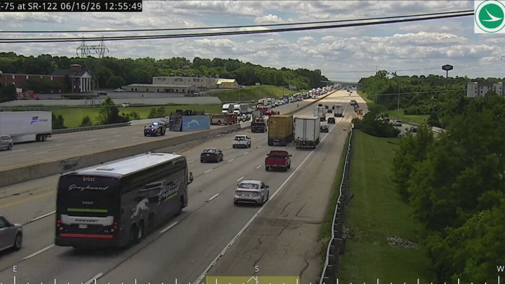 Amazon Semi truck flips into northbound lanes of I - 75 - WHIO TV 7 and WHIO Radio