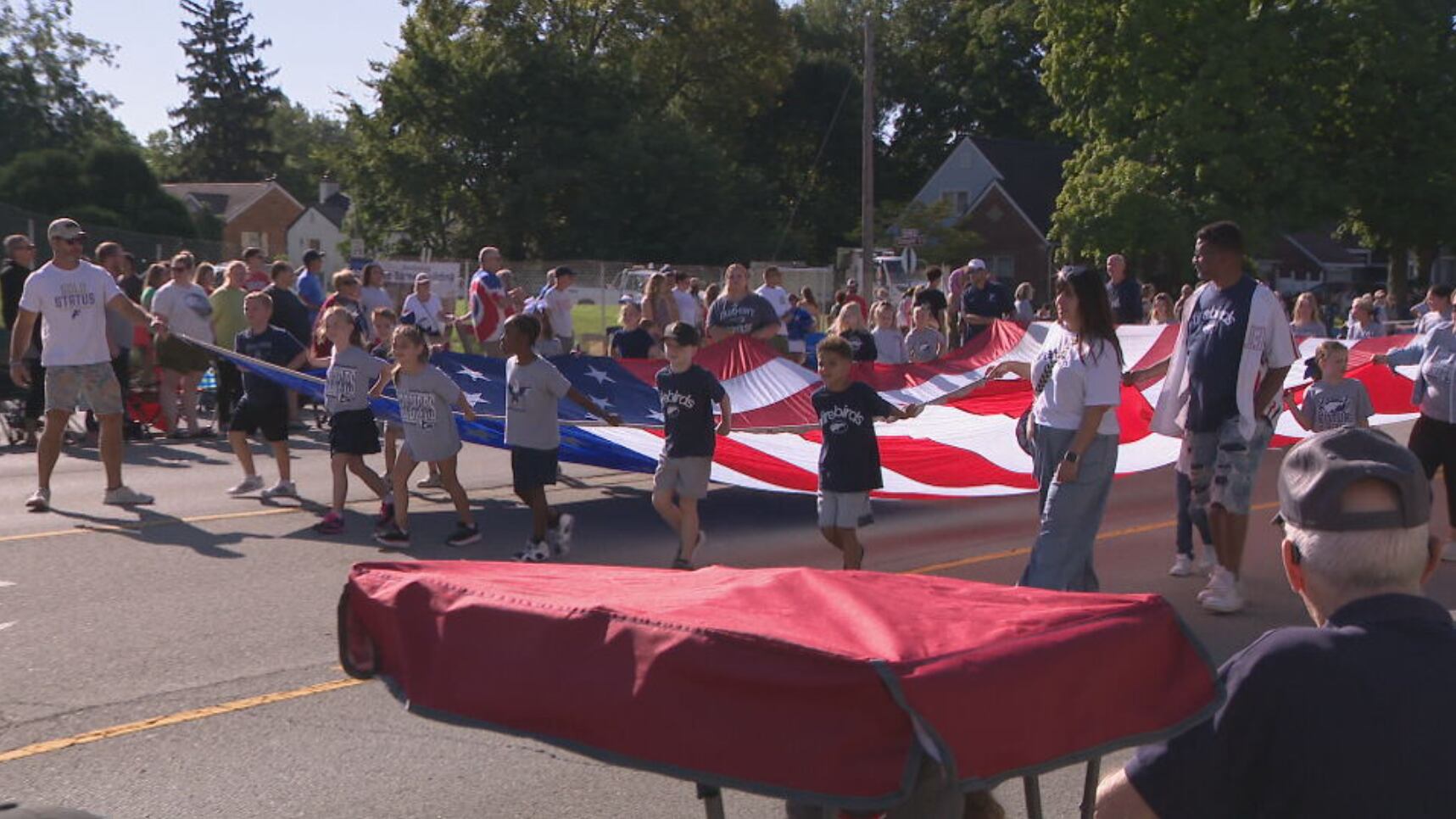 Thousands of people line street to watch Holiday at Home parade in Kettering