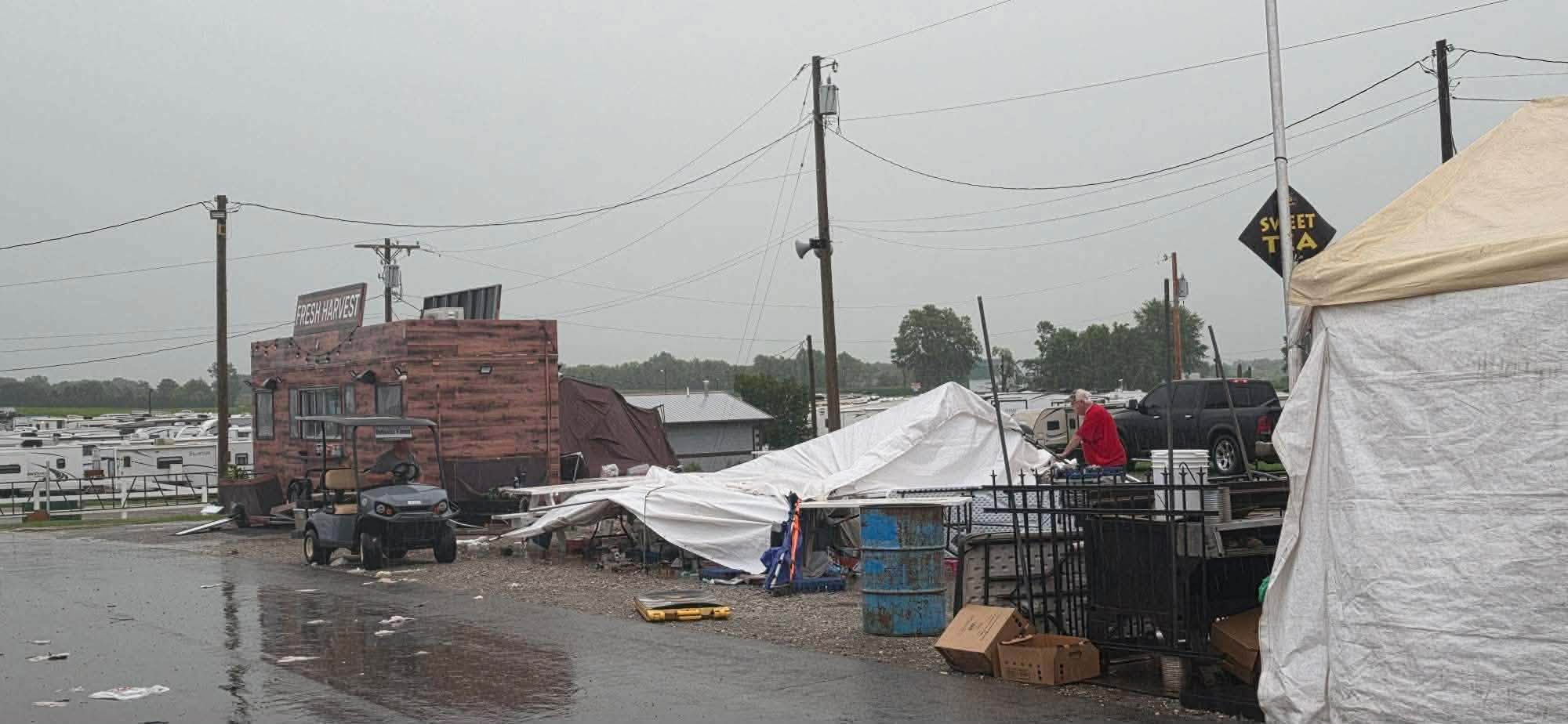 Champaign County fairgrounds closed today due to storm damage