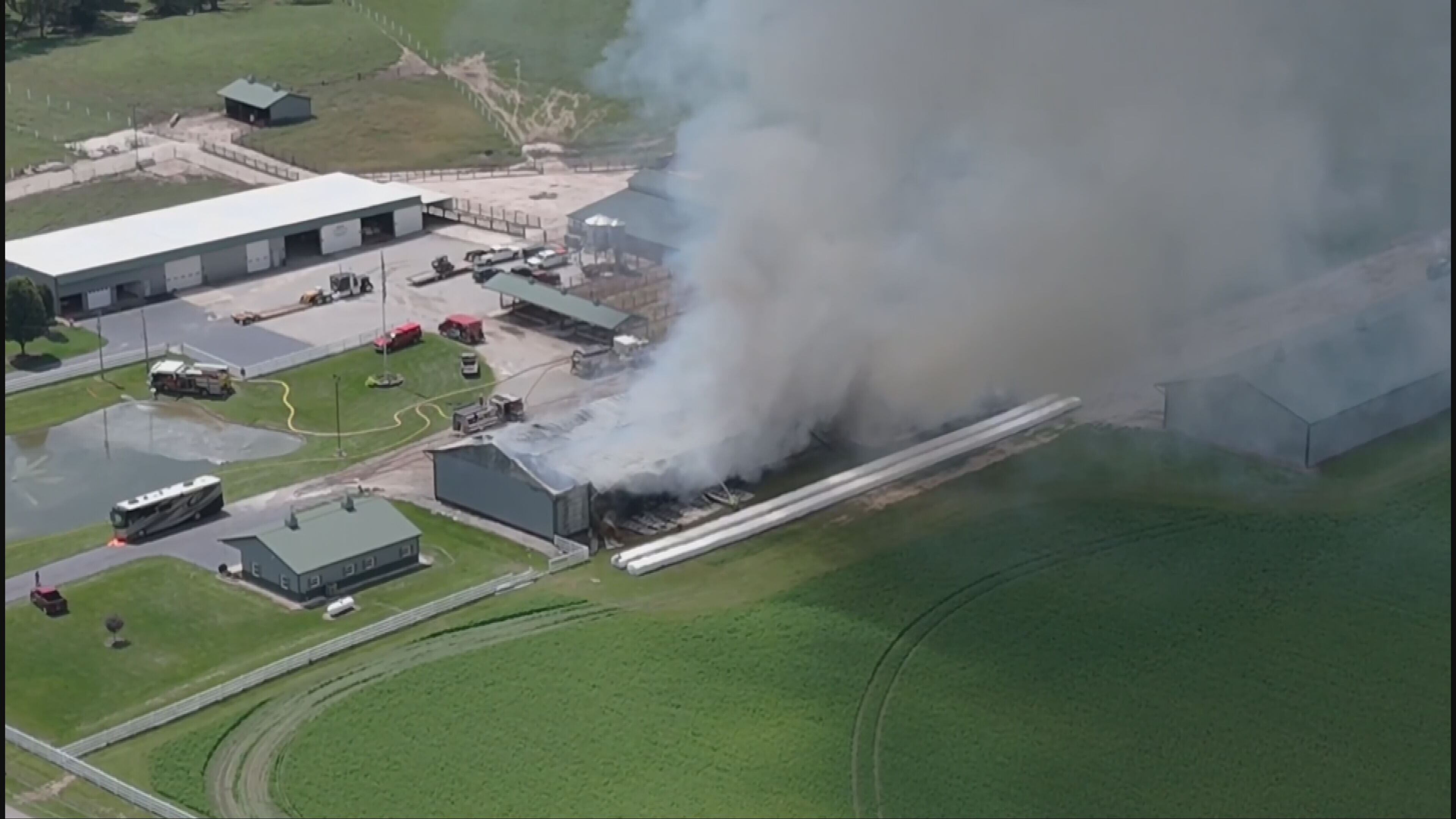 Firefighters responded around 8 : 37 p . m . after barn fire rekindled in Preble Co .