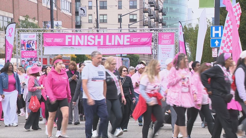 Thousands gather for breast cancer awareness walk in Dayton