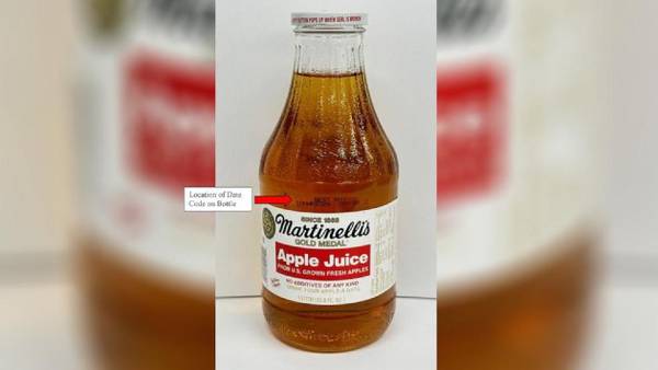Martinelli's apple juice recalled over high arsenic levels, sold at Whole Foods, Kroger and more