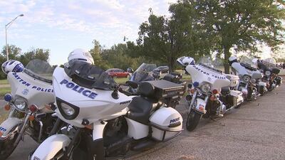 PHOTOS: Local law enforcement gather to process to Officer Seara Burton's funeral